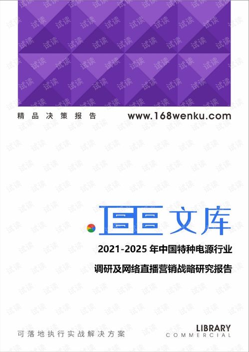 2021 2025年中国特种电源行业调研及网络直播营销战略研究报告.pdf