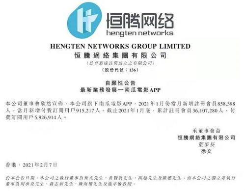 南瓜视频1月新增用户暴增 恒腾网络股价又要嗨了